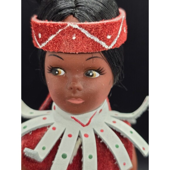 Indien Art Eskimo Hand Crafted Doll Natural Material Canadian Quebec With Tag - Picture 8 of 10